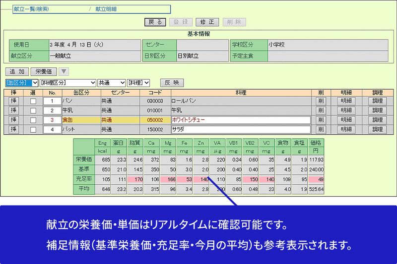 トーテックアメニティ株式会社の給食システム画像
